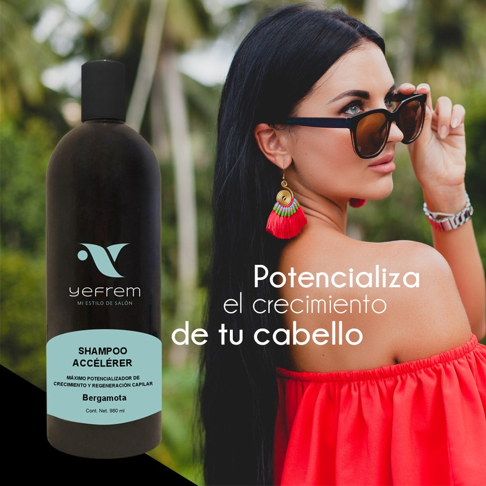 SHAMPOO ACCELERER - MÁXIMO POTENCIALIZADOR DE CRECIMIENTO Y REGENERACIÓN CAPILAR
